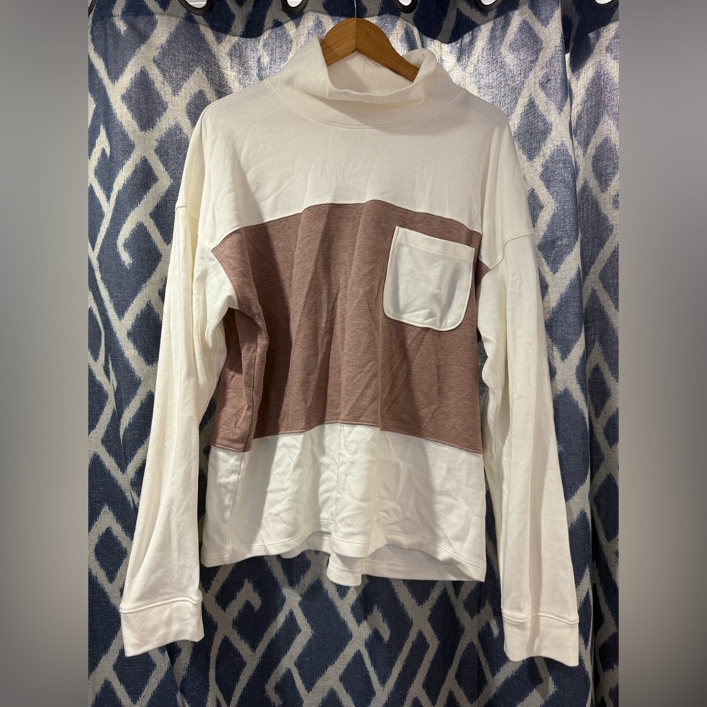 NWOT Croft & Borrow Mock Neck Shirt Size Large
